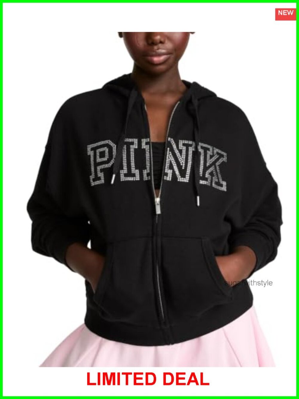 Fleece Full-Zip Hoodie Relaxed Fit Casual Sweatshirt